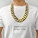 SDA Wide Chunky Gold Chain Necklace - Heavy and Waterproof 316L Surgical Steel with 18K Gold Plating for Modern Men and Women into Hip Hop Fashion (B476-32mm-Gold, 16, Inches)