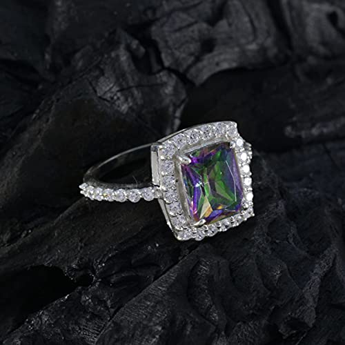 Bague en quartz mystique argent sterling 925 unisexe chic - 3