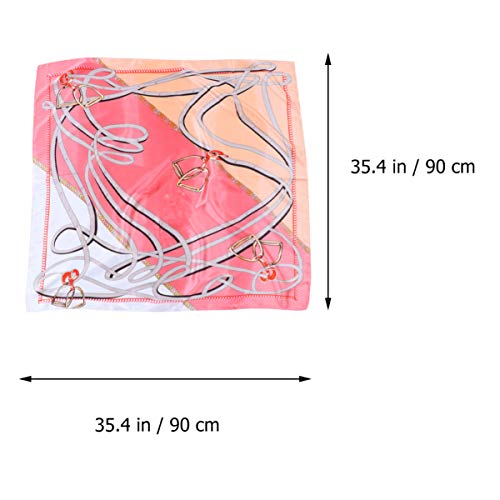 Lenço de seda FENICAL lenço de seda para mulheres (roxo), rosa, 90*90cm