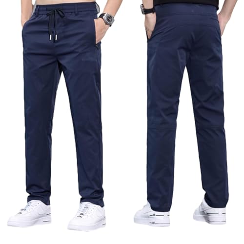 Meshirons - Ice Silk Mesh Panel Casual Pants, Linochic Cooling Pants Men Over 55, Comfort Quick Drying Breathable