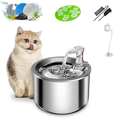 DSHUB Cats Water Fountain, Water Dispenser for Cats, 2L/67OZ Mute,Smart Constant Temperature,Easy Travel Pet Water Dispenser, Suitable for Dogs and Cats