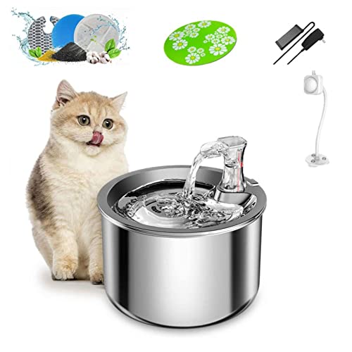 Dshub Cats Water Fountain, Water Dispenser For Cats, 2L/67Oz Mute,Smart Constant Temperature,Easy Travel Pet Water Dispenser, Suitable For Dogs And Cats #TOP1