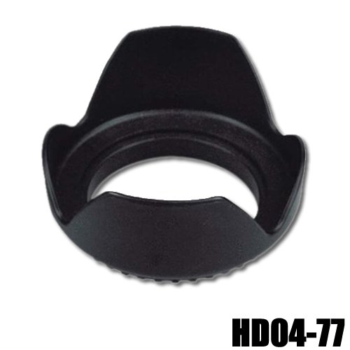 DynaSun HD04 77mm Crown Shaped Tulip Flower Lens Hood 77 mm for Camera Canon Nikon Pentax Olympus Samsung Sony Panasonic Fujifilm Tamron Sigma
