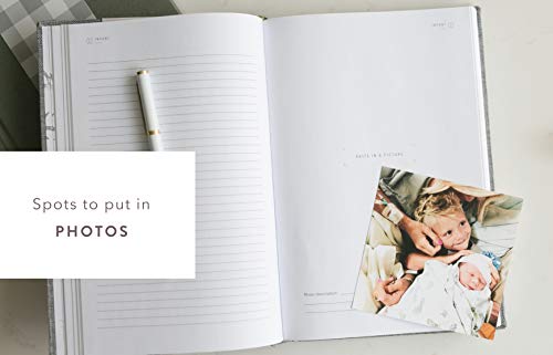 Promptly Journals, A Complete Childhood History Journal - A Prompted Journal For Pregnancy Through Age 18, Pregnancy Journal And Baby Book, Baby Memory Book (Grey) #TOP5