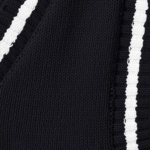 Boys Girls School Knitted Sweater Vest Sleeveless V Neck Knit Vest Warm Knitwear Fall Winter (Navy, 13-14 Years)4