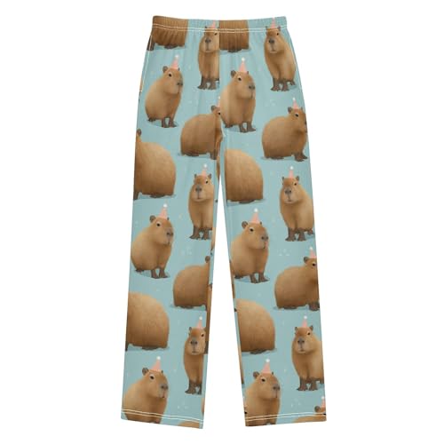 Pajama Bottoms, Pajamas Long Pant Capybaras Kawaii Cartoon Lounge Wear Casual Sleep Pants Soft Pjs Sleepwear