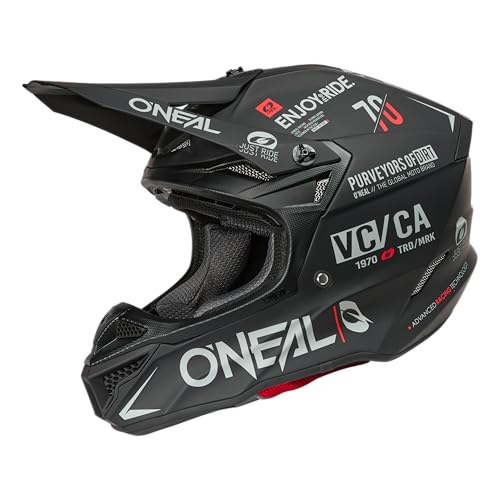 Oneal 5SRS Polyacrylite Brand Motocross Enduro MTB Helm schwarz/grau 2026: Größe: XS (53-54cm)