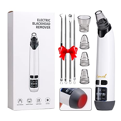 ESPWEL Blackhead Pore Vacuum Cleaner 2021 Upgraded Facial Pore Cleaner Electric USB Rechargeable Acne Comedone Whitehead Extractor with 4 Probes and Blackhead Remover Kit Suction for Women & Men
