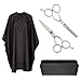 Produktbild Haarschere Set Friseurscheren scharfer und präziser Schnitt, Haarschneideschere mit Etui, Professionelle Friseurscheren und Effilierschere, mit Haarschneideumhang Schwarz, für Kinder Frauen und Männer