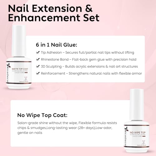 Nicedeco Gel Nail Polish 6 en 1 Set 2PCS 15ML miniatura 2