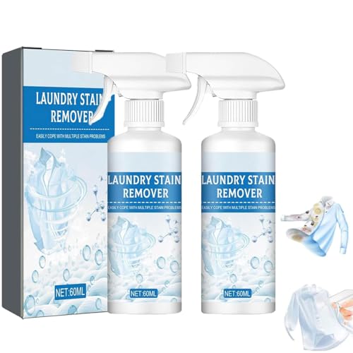 Fly Cloth Cleanse Clothing Emulsifier,Clean Shop Clothing Emulsifier,Non Ionic Clothing Emulsifier Stain Remover,Quitamanchas Emulsificante para Ropa,Potente spray Limpiador de Manchas,60ML (2PCS)