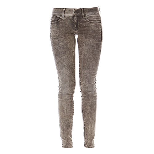 G Star Lynn Mid Skinny Woman Slander Flint Super Stretch   Vaquero skinny para mujer, color weiß (marble womanash), talla W24 / L32 (ES 34)