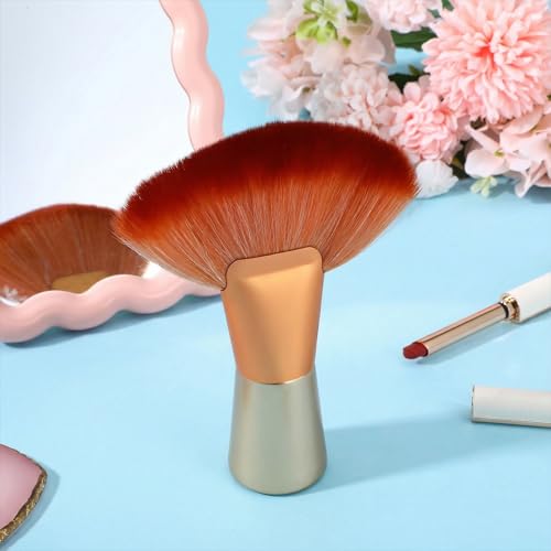 Image of Molain Large Body Powder Brush for Spray Tan, Fluffy Fan Brush for Salon
