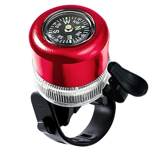 Anello a campana per biciclette, campane per gli adulti - Basubar Bike Cell con luci colorate - Ringer audio rumoroso impermeabile, per ciclismo multifunzionale per lo scooter per ciclismo su road mou