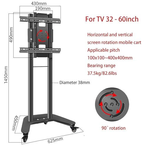 Soporte Universal de TV de Piso Ajustable 32-60" miniatura 2