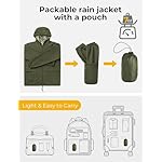 COOFANDY Mens Packable Rain Jacket Lightweight Waterproof Raincoat with Hood Outdoor Rain Gear Travel Hiking Cycling - Image 3