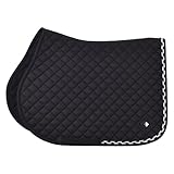 Imperial Riding Schabracke IRH Basic Cotton VS, Vielseitigkeits-Schabracke mit Rautensteppung, Glitzerpaspel und Metall-Logo, Schwarz, Pony