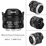 Meike 7.5mm f2.8 Ultra Wide Circular Fisheye lens Manual Focus APS-C Lens Compatible with Sony E Mount Mirrorless Camera NEX 3 5T NEX 6 7 A6400 A6600 A6000 A6100 A6300 A6500 - Image 2