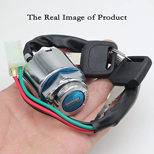 Image of 4 Wire 4 pin Ignition Key Switch Fit for Go Kart ATV Quad Dirt Bike Scooter Motorcycle. Perfect Replacement Accessories.