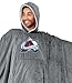 Pegasus Sports NHL Colorado Avalanche Team Color Bloncho w/Logo Patch & Sherpa