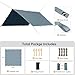 FREE SOLDIER Camping Tarp Waterproof Portable Multifunctional Outdoor Traveling Awning Backpacking Shelter Rain Tarp (Blue Gray 10×10.5ft)