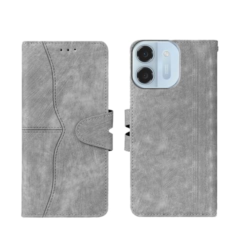 Image of amazon basics Ai+ Pulse 2 5G Flip Cover | Card Pockets Wallet & Stand | Flip Cover for Ai+ Pulse 2 5G (Gray)
