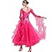 JRUIA Women's Modern Waltz Costume Standard Ballroom Dance Dresses for Professional Competition Embroidery Big Swing Skirt,B,S