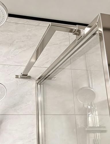 Barra de soporte para partición de ducha minimalista ideal para baños modernos open concept 2