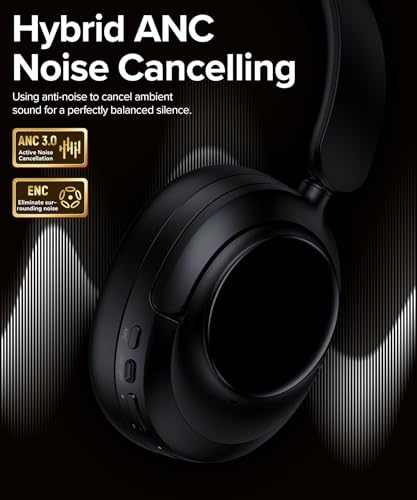 Image of Wireless Over-Ear Headphones with Deep Bass and Long Battery Life