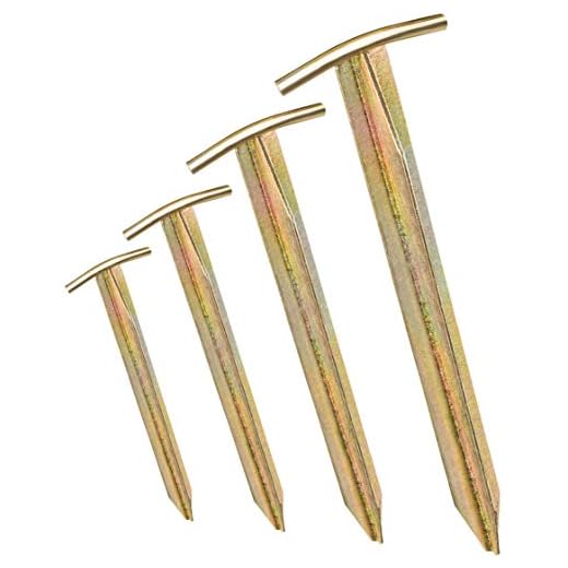 8X Zelt-Heringe - Länge: 30 cm, Breite: 2,5 cm - T-Profil | Heringe | Erdnägel | Bodenanker aus verzinktem Stahl zur Befestigung & Fixierung (8)