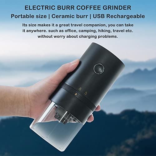 Tragbare elektrische Kaffeemühle mit 4 Tassen/28 ml, automatische konische Gratte, Kaffeemühle mit mehreren… – Bild 4