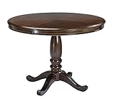 Ashley Express Round Dining Table in Medium Brown Finish