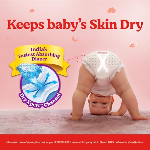 Image of Huggies Complete Comfort Wonder Pants | Pant Style Baby Diapers Extra Large Size (XL), 56 Count | India's Fastest Absorbing Diaper, Prevents Diaper Rash, Ideal for 12 to 17 Kgs (Pack of 3)
