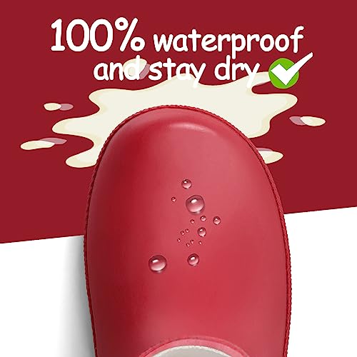 K Komforme RBG033-B6M Kids Rain Boots, Waterproof Rubber Matte Boots thumb #2