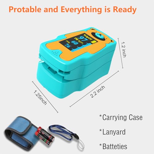 Amemo A350 Pediatric Pulse Oximeter, Oled Display Oxygen Monitor Fingertip For Children thumb #5
