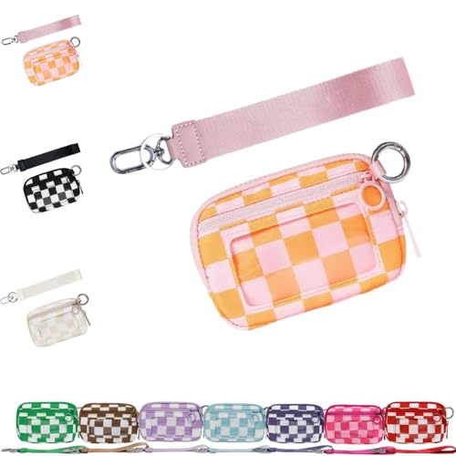 The Iris' Wallet 2nd Gen Pouch Wristlet Zip Card Case With ID Window Women's Waterproof Nylon Keychain Wallet (A) [���s�A���i]