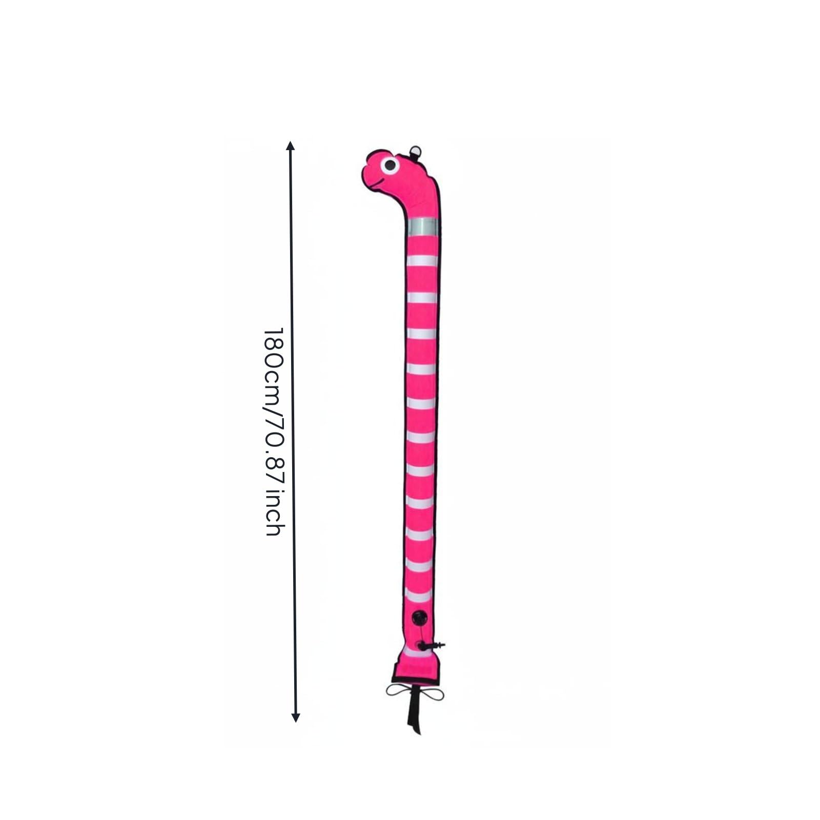 Bouée de Signalisation de Plongée Bouée de Surface Parachute de Sécurité Marqueur de Position en Nylon Enduit TPU Visibilité Accrue Adaptée au, Rose Fluo