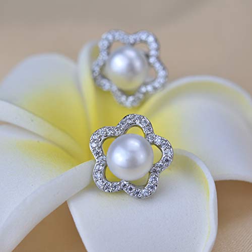 Boucles d'oreilles perles d'eau douce véritable de qualité supérieure - 4