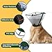 WinWeal Soft Dog Cone Collar for Dogs After Surgery, Transparent Breathable Pet Recovery Collar for Large Medium Dogs, Adjustable Dog Cone Collar, Elizabethan Collar (L, Dark Green)