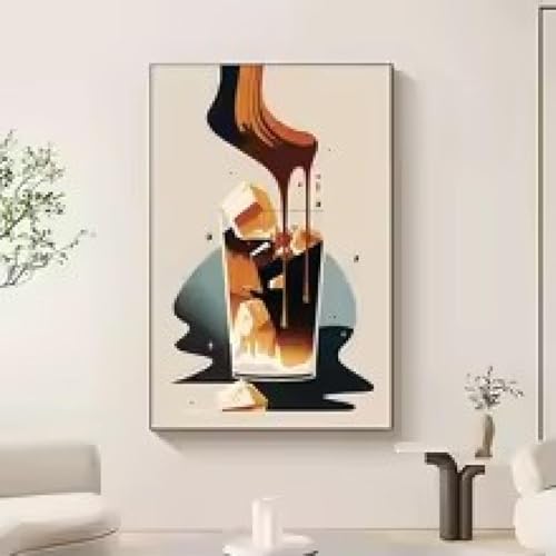 Impression de café expresso sur toile de qualité supérieure texturée 30x45
