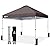 CROWN SHADES 10x10 Pop Up Canopy - Beach Tent with One Push Setup - Outdoor Sun Shade for Events, Parties, Camping - Gazebo with STO-N-Go Cover Bag, Silver Coated Top, 3 Height& 4 Sand Bags, Coffee