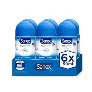 Sanex Dermo Extra Control Deo Roll-on, 6er