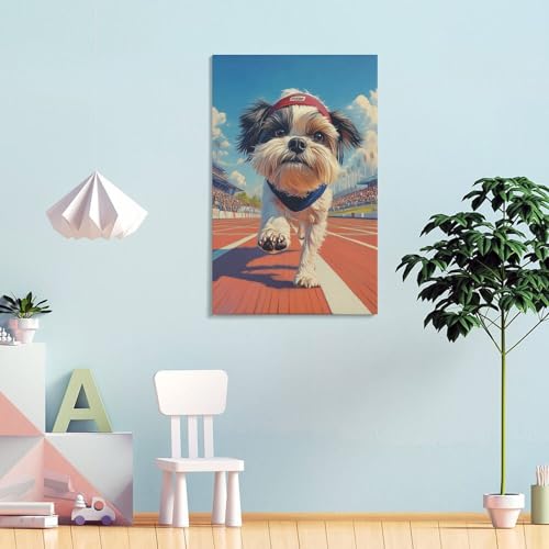 Tableau Shih Tzu decoration salon et chambre poster canifils 40x60cm