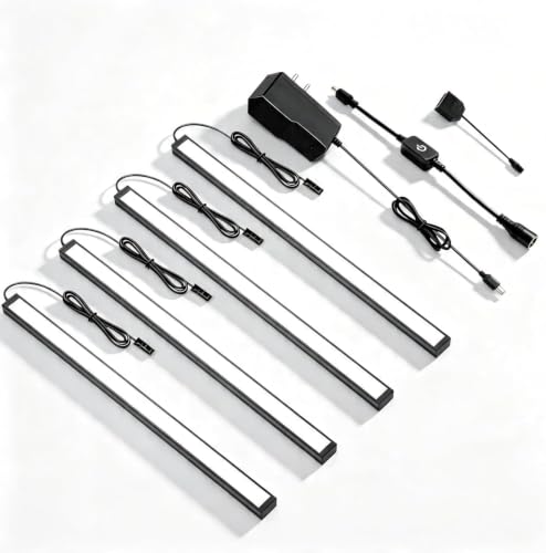 Image of Cefrank LED Display Cabinet Lights, 4-Pack 30 cm 6000K Cool White