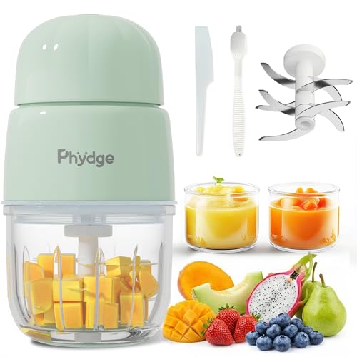 Phydge Baby Food Maker, Green Baby Food Blender, 10oz Baby Food Puree Maker, Food Processor for Baby...