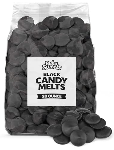 Bulk Black Candy Melts 20 Ounce - Vanilla Flavor Baking & Candy Coating Melting Wafers for Dipping, Drizzling, Cake Pops, Cookies & Dessert Decorating