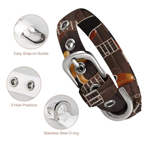 Collier confort pour chien réglable Guitar Collection évitant irritations et fuites - 4