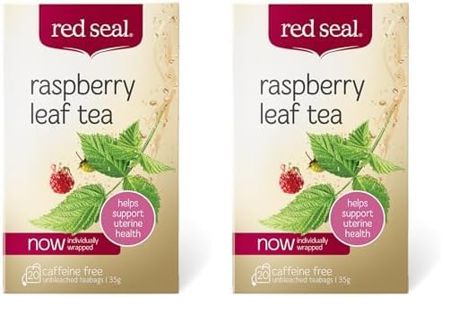 Red Seal Raspberry Leaf with Rose 20 Teabags (Pack of 2)