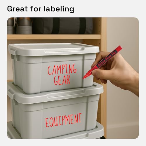 Image of ARTISTRO Red Permanent Marker - Set of 2 RedPaint Pen, Oil Based Paint Markers Extra-Fine Tip 0.7mm, Waterproof Quick Dry Red Marker for Rock Painting, Ceramic, Glass, Wood, Tire, Fabric & More