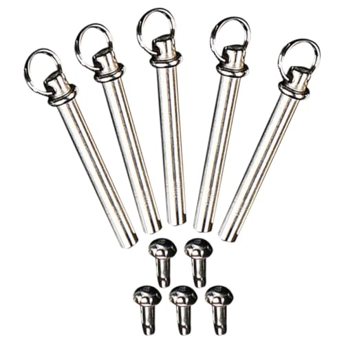 NULYLU Remaches y Tuercas para Abanico Plegable de Mano, Kit de Reparación de Eje Metálico 29 Mm, Accesorios Profesionales de Acero Inoxidable, Juego de 5 Unidades para Mantenimiento